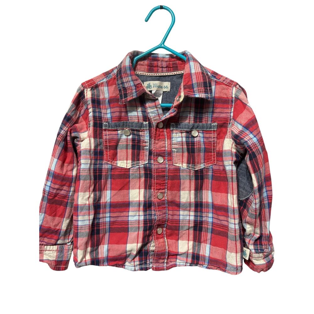 Red and Blue Flannel - Route 66 - 2T